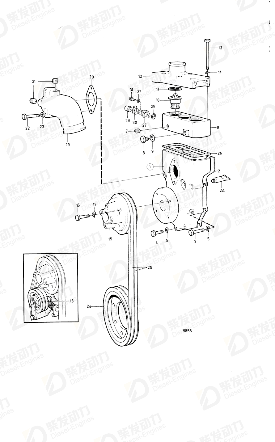 volvo penta Gasket 423129 Drawing volvo penta Gasket 423129 Drawing